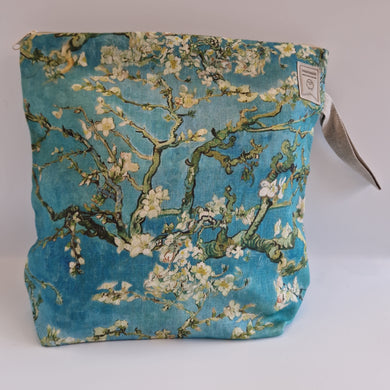 Knitterbag með rennilás stór - Almond blossom