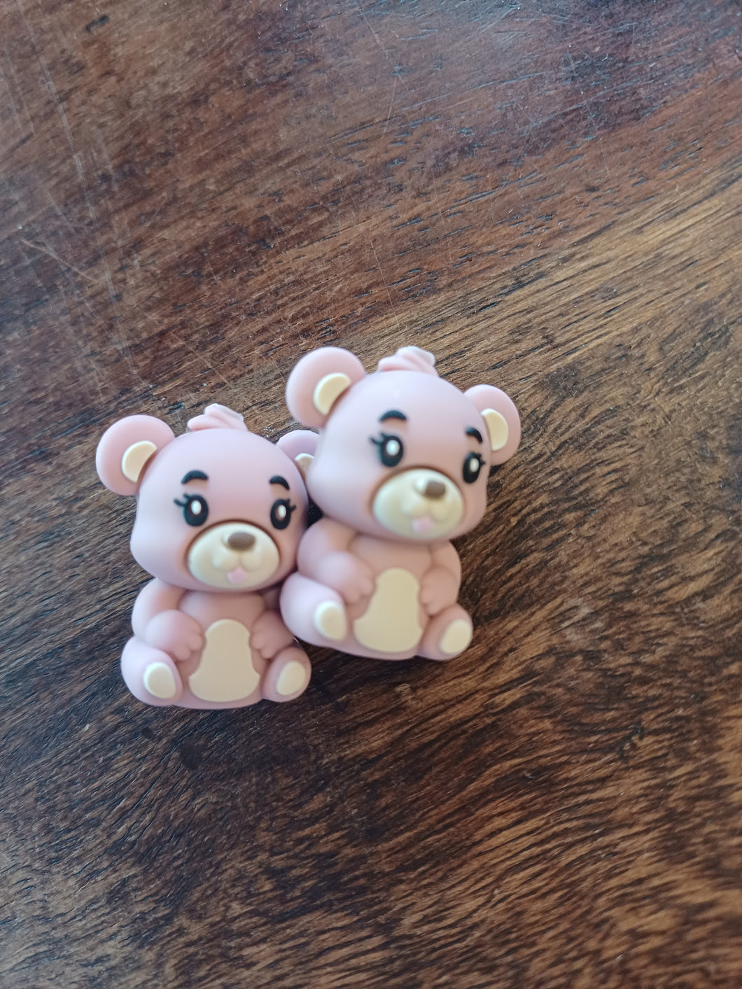 Lykkjustopparar - 3d bleikur bangsi