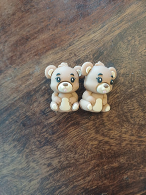 Lykkjustopparar - 3d brúnn bangsi